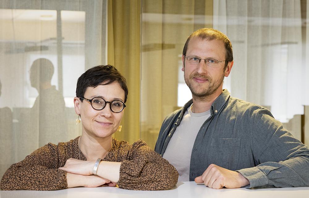 Paulina Rodriguez Milovic och Stefan Boström, skolpsykologer i Uppsala kommun. Foto: Mikael Wallerstedt